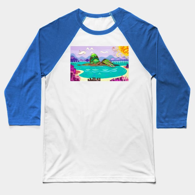 Sugar Loaf Baseball T-Shirt by nathsketch